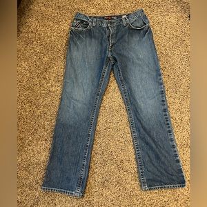 Ariat M4 low rise, bootcut fire retardant jeans blue size 36/32